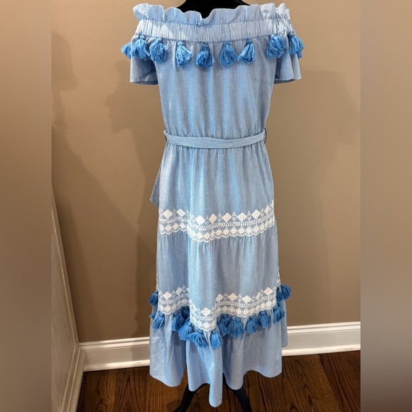 Women’s TULAROSA Lana midi Dress in Getty Stripe- Size XL - Picture 7 of 11